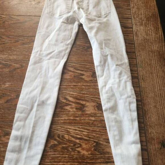 Veronica Beard White Kate High Rise Skinny Jeans w/ Snap Button Size 24 / 00 - Picture 5 of 5